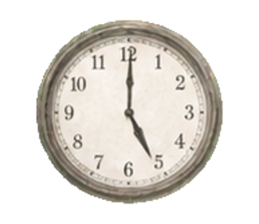 午前5時を指す時計
